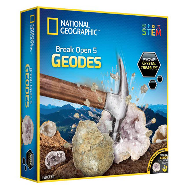 NATIONAL GEOGRAPHIC BREAK OPEN 5 GEODES SCIENCE KIT