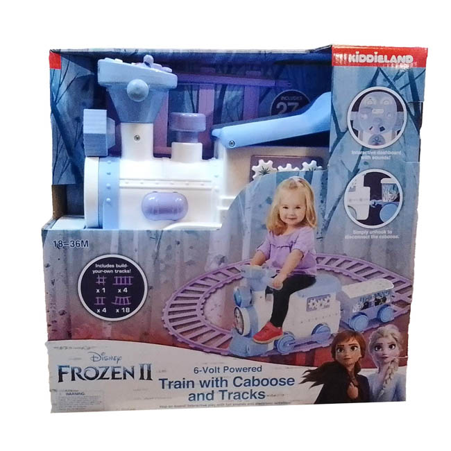 FROZEN 2 6-VOLT POWERED TRAIN WITH CABOOSE AND TRACKS