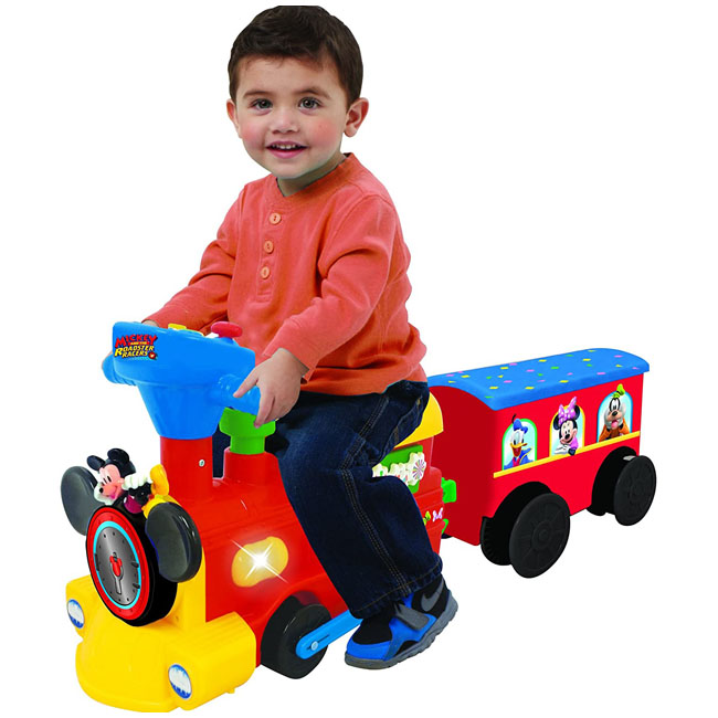 KIDDIELAND MICKEY 6-VOLT POWERED TRAIN CABOOSE AND TRACKS
