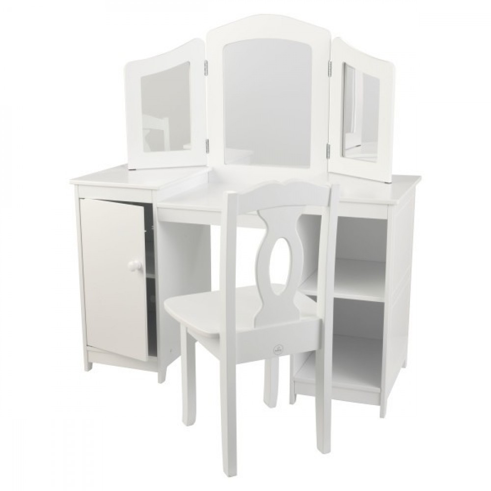 KIDKRAFT DELUXE VANITY TABLE & CHAIR