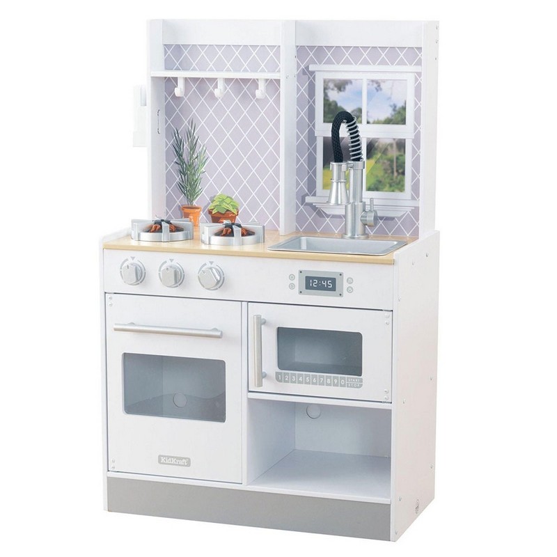 KIDKRAFT LET'S COOK WOODEN PLAY KITCHEN