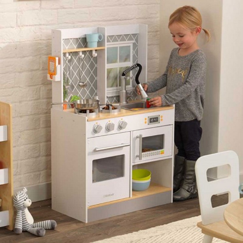 KIDKRAFT LET'S COOK WOODEN PLAY KITCHEN