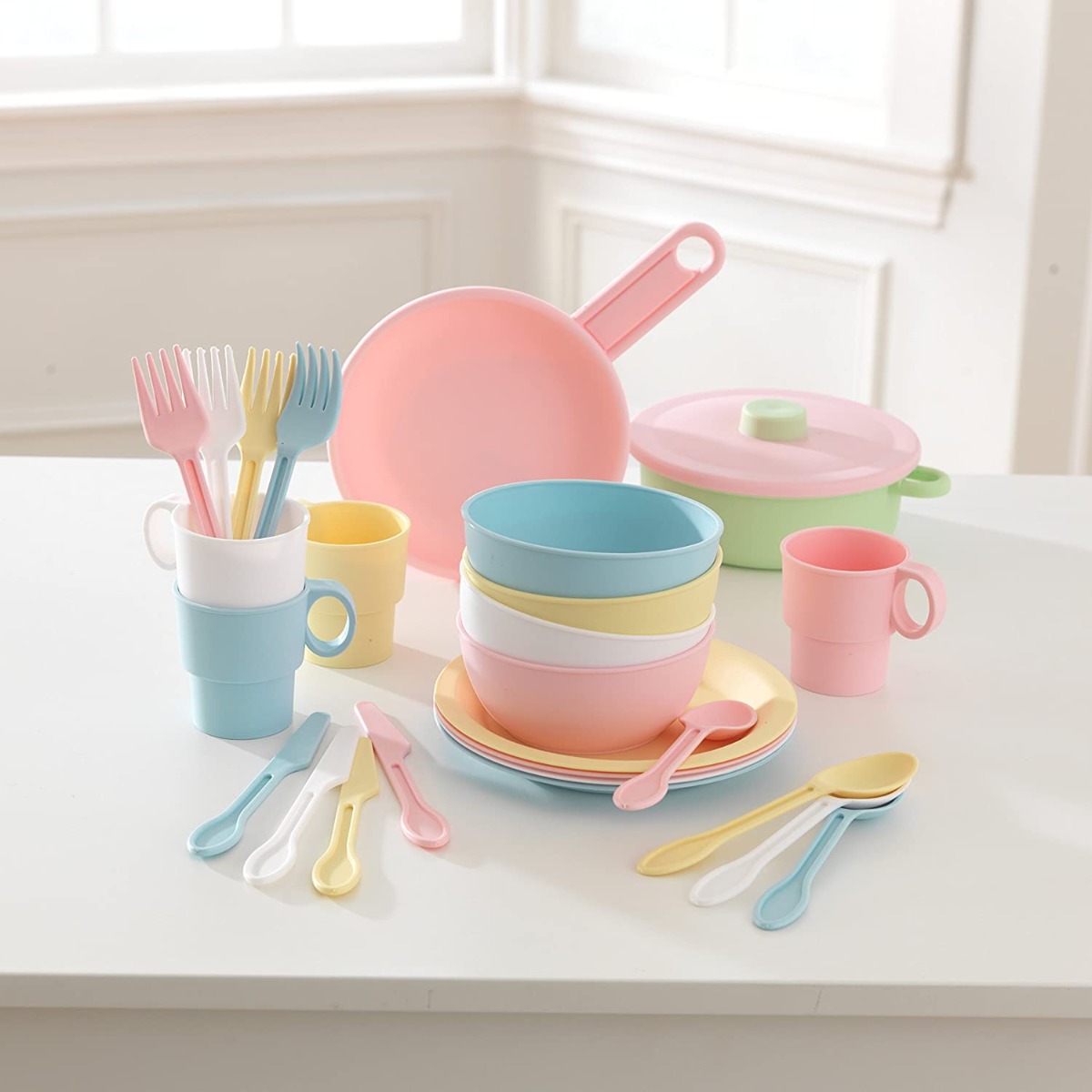 KIDKRAFT 27 PCS PASTEL COOKWARE PLAYSET
