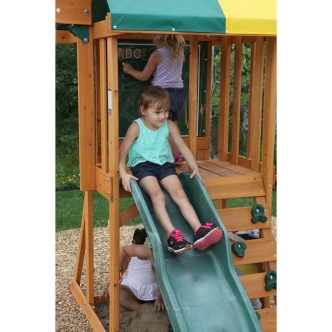KIDKRAFT MEADOWSIDE II WOODEN GYMSET (1.6 X 1.25 X 2.59 M)