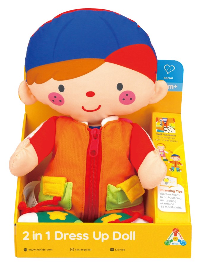 KS KIDS 2 IN 1 WAYNE & JULIA DRESS UP DOLL