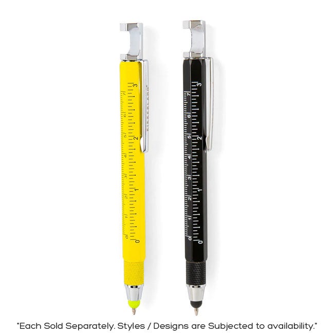 KIKKERLAND WRITING 7-IN-1 GADGET PEN MULTI PURPOSE ASST.