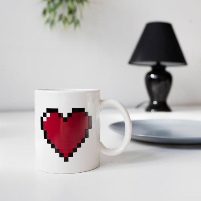 KIKKERLAND MORPH MUG PIXEL HEART
