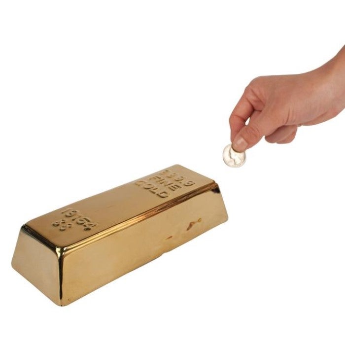 KIKKERLAND COIN BANK GOLD BAR