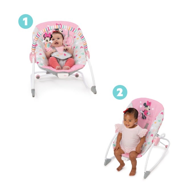 BRIGHT STARTS MINNIE MOUSE INFANT TO TODDLER ROCKER
