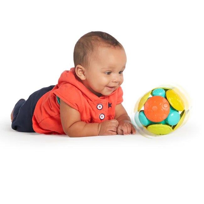 BRIGHT STARTS WOBBLE BOBBLE ACTIVITY BALL TOY