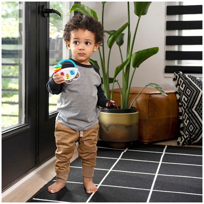 BABY EINSTEIN TINY TAMBOURINE MUSICAL TOY AND RATTLE
