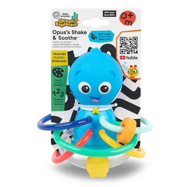 BRIGHT STARTS OCEAN EXPLORERS OPUSS SHAKE  AND SOOTHE RATTLE