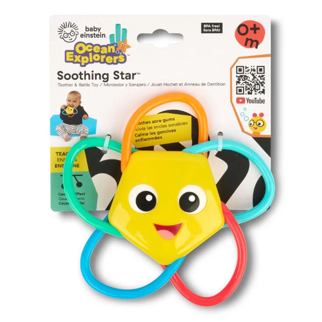 BABY EINSTEIN SOOTHING STAR TEETHER AND RATTLE TOY