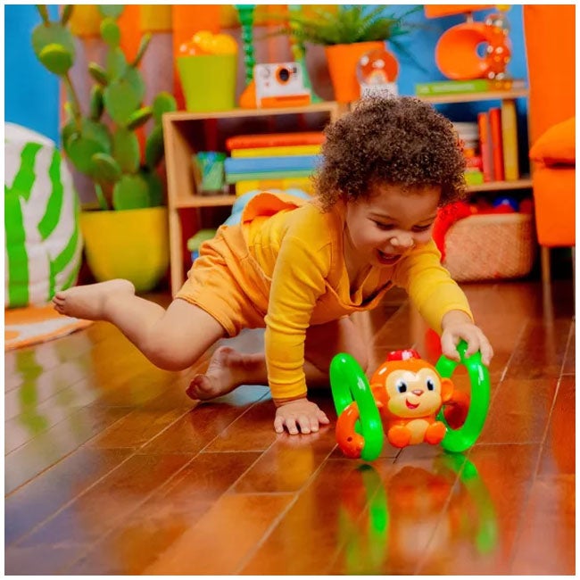BRIGHT STARTS ROLL AND GLOW MONKEY TOY