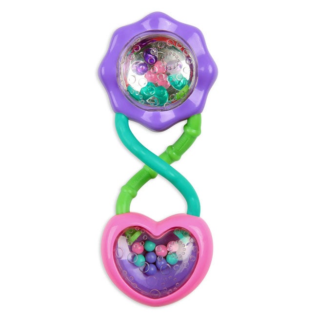BRIGHT STARTS RATTLE AND SHAKE BARBELL TOY PURPLE