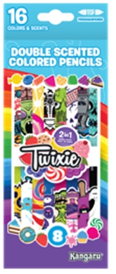 TWIXIE SCENTED 8CT DOUBLE ENDED JUMBO COLOR PENCIL 16 COLORS