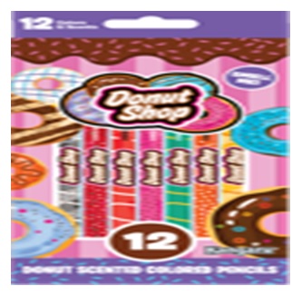 DONUT SHOP 12CT SCENTED COLORED PENCILS