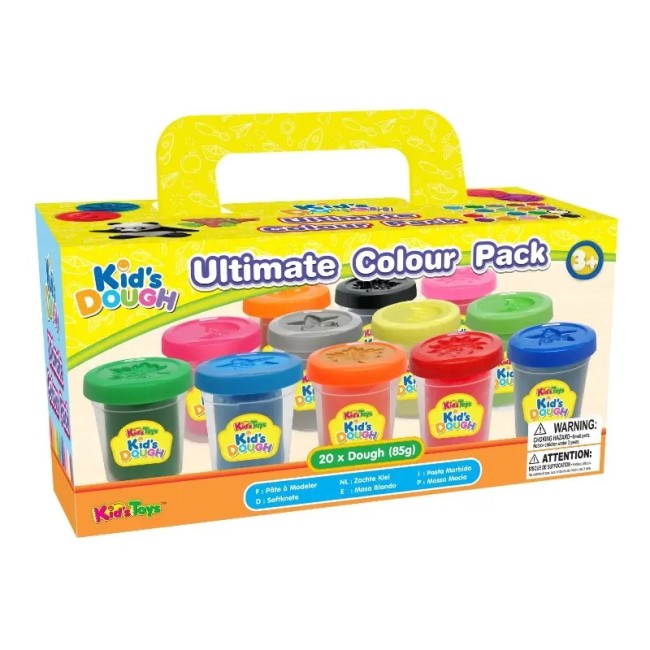 KID'S DOUGH ULTIMATE COLOUR PK 20 X 85G/3OZ DOUGH POT