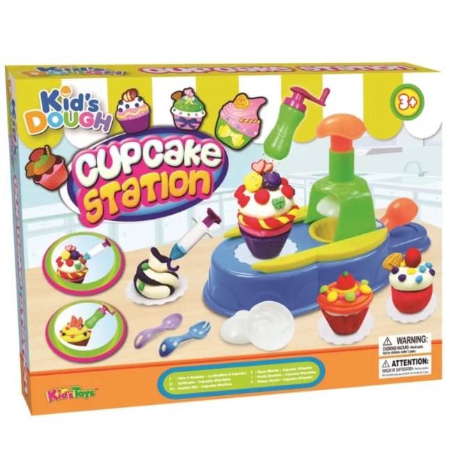 KID'S DOUGH CUPCAKE STATION 4 X 50G DOUGH POT