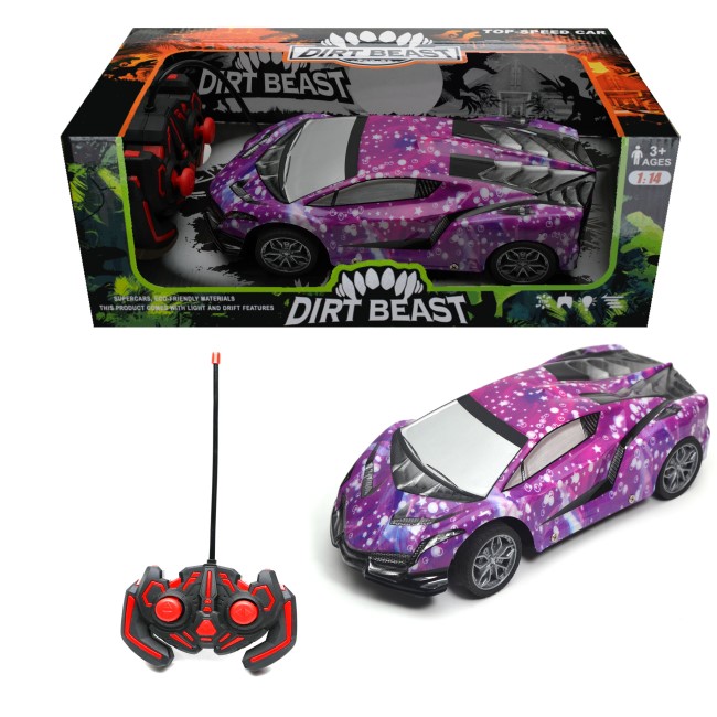 1:14 5CH RC CAR WITH LIGHT & ONE KEY DEMO