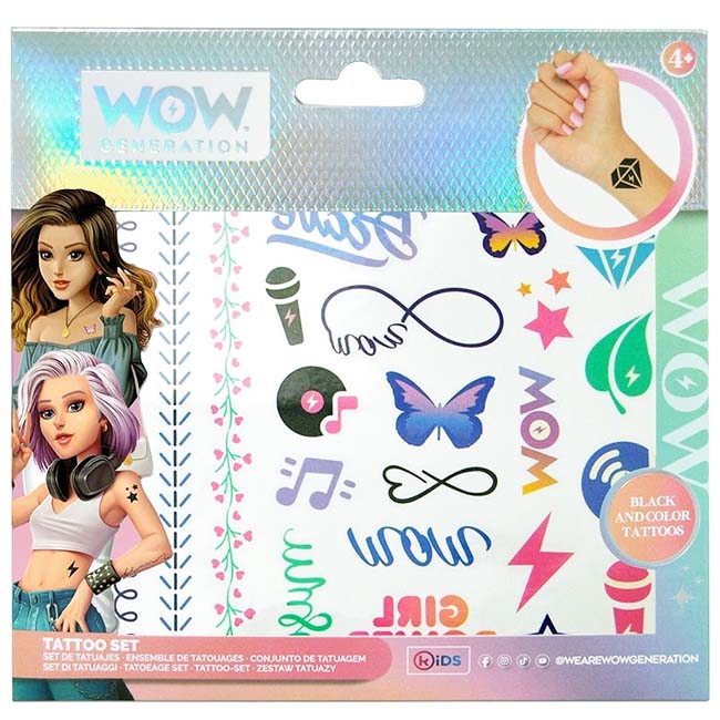 WOW GENERATION AND BLACK/WHITE TATTOS STICKER 50PCS PACK