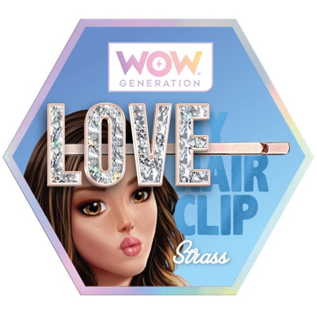 WOW GENERATION GLITTER HAIR PINS WITH MESSAGE