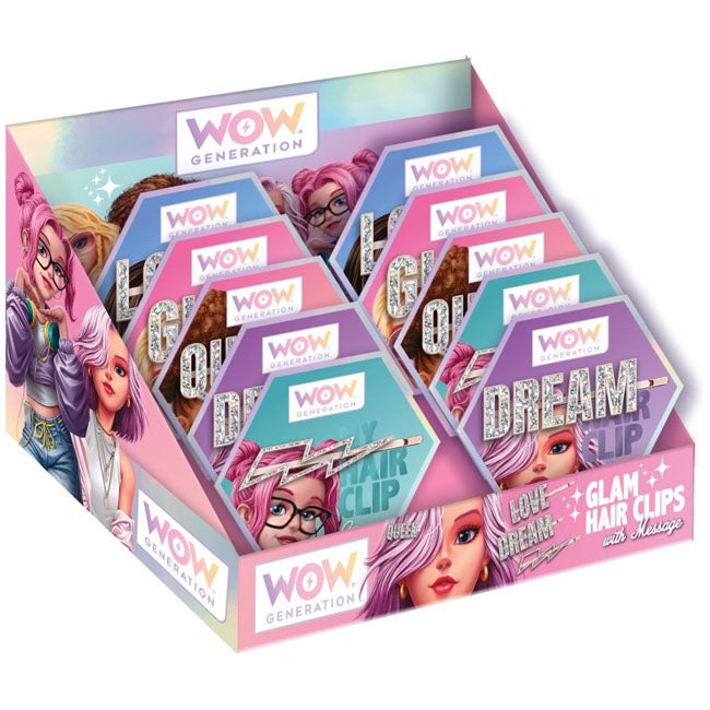 WOW GENERATION GLITTER HAIR PINS WITH MESSAGE