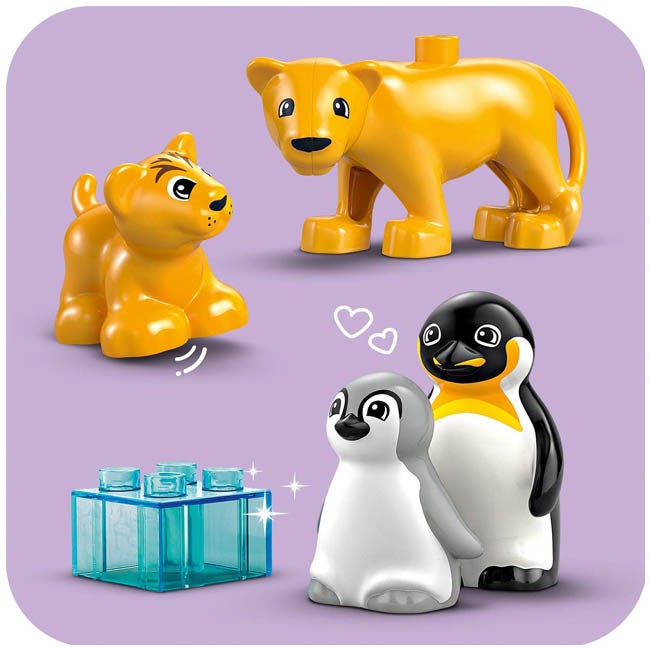 LEGO DUPLO WILD ANIMAL FAMILIES : PENFUINS AND LIONS