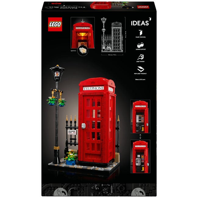 LEGO IDEAS RED LONDON TELEPHONE BOX