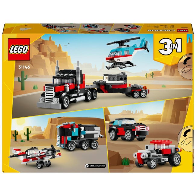 LEGO CREATOR FLATBED TRUCK WITH HELICOPTER