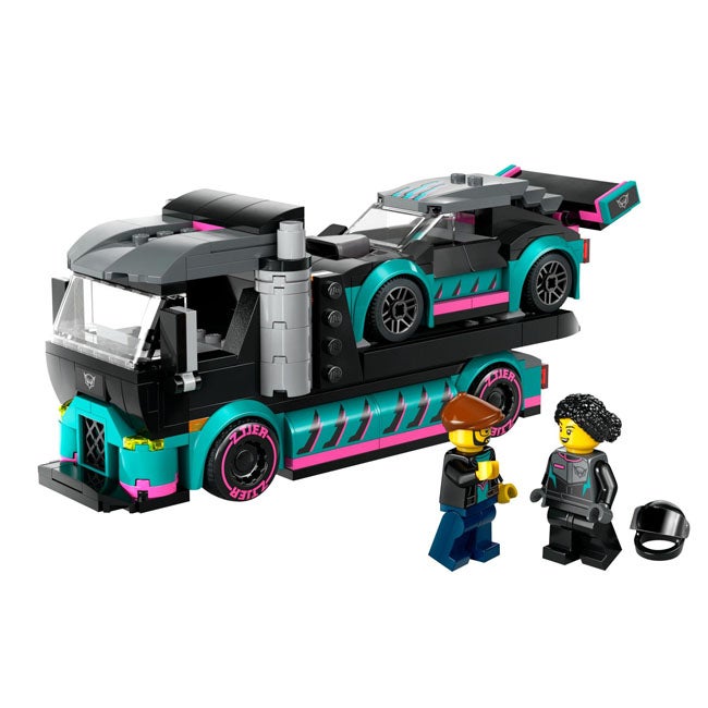 LEGO CITY RACE CAR AND CAR CARRIER TRUCK