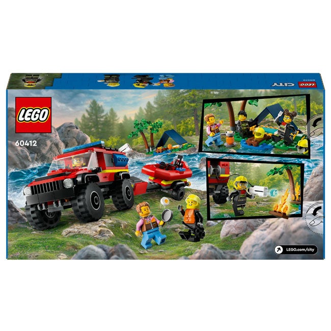 LEGO CITY 4X4 FIRE TRUCK WITH RESCUE BOAT