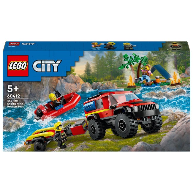 LEGO CITY 4X4 FIRE TRUCK WITH RESCUE BOAT