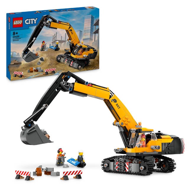 LEGO CITY YELLOW CONSTRUCTION EXCAVATOR TOY DIGGER