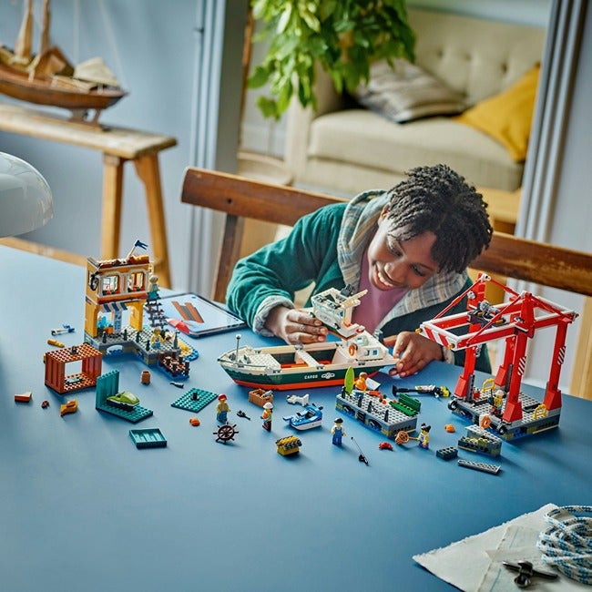LEGO CITY SEASIDE HARBOR WITH CARGO SHIP
