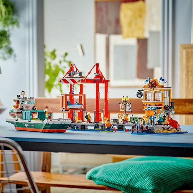 LEGO CITY SEASIDE HARBOR WITH CARGO SHIP