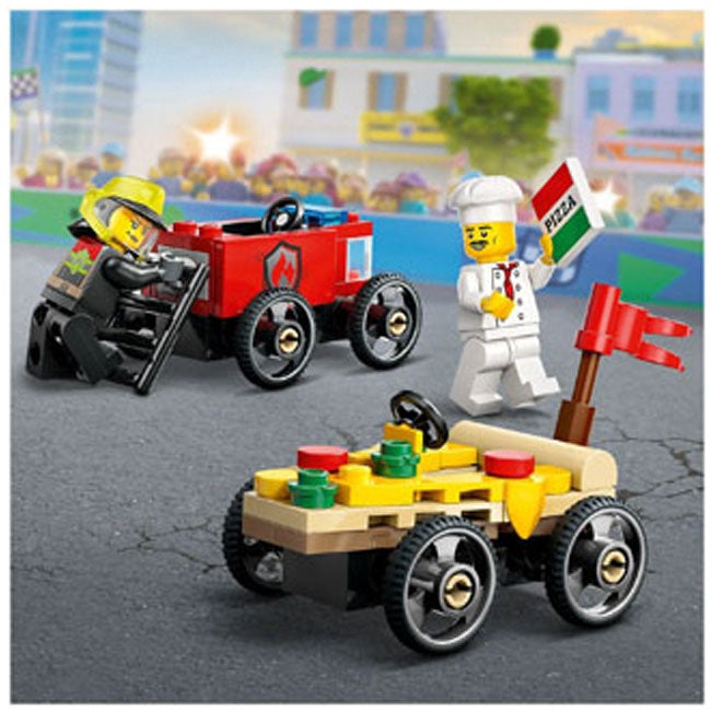 LEGO CITY PIZZA VS FIRE TRUCK RACE CAR PACK