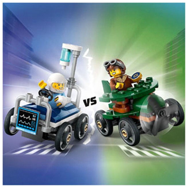 LEGO CITY AIRPLANE VS HOSPITAL BED RACE CAR PACK