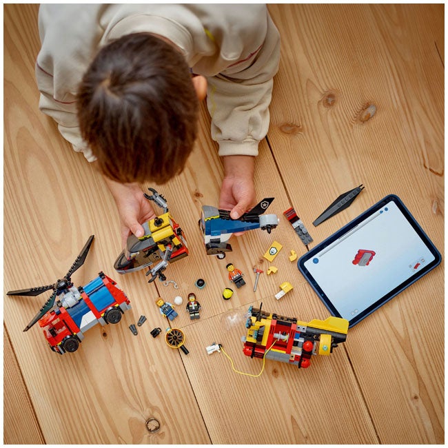 LEGO CITY HELICOPTER FIRE TRUCK AND SUBMARINE REMIX