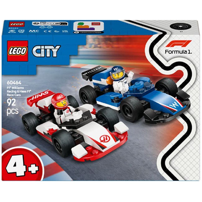 LEGO CITY F1 WILLIAMS RACING AND HAAS F1 RACE CARS