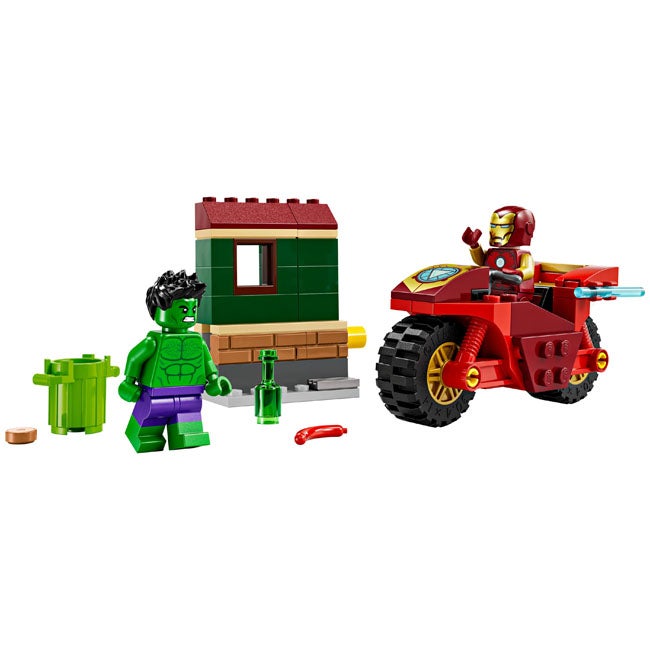 LEGO MARVEL IRON MAN WITH BIKE AND THE HULK