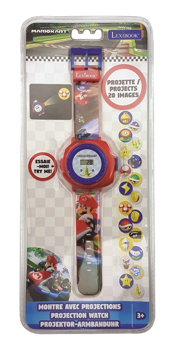 LEXIBOOK MARIO KART DIGITAL PROJECTION WATCH W/20