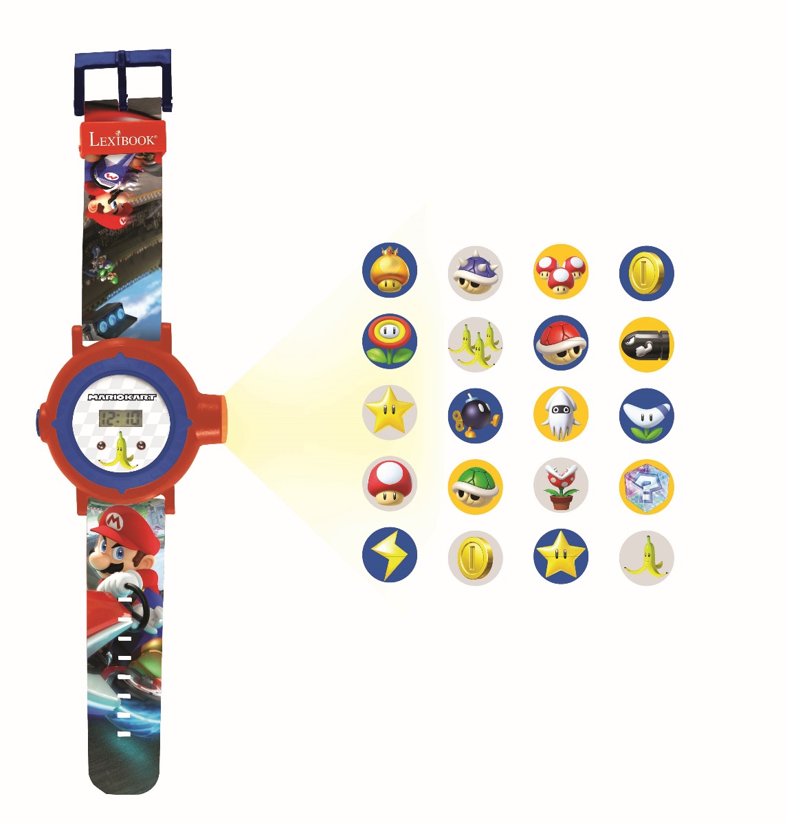 LEXIBOOK MARIO KART DIGITAL PROJECTION WATCH W/20