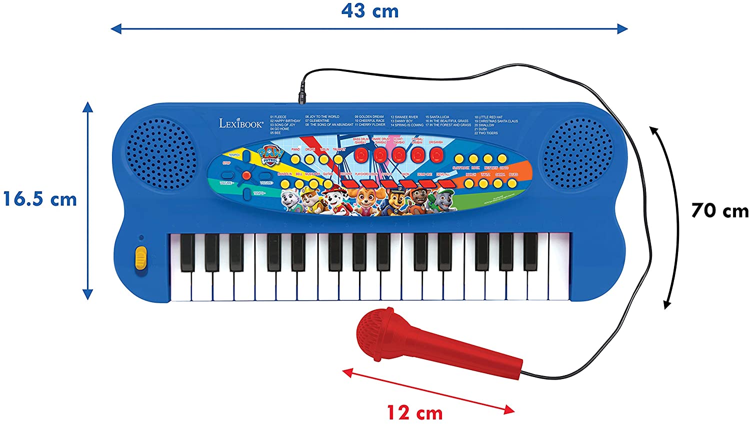 LEXIBOOK PAW PATROL ELECTRONIC KEYBOARD 32 KEYS