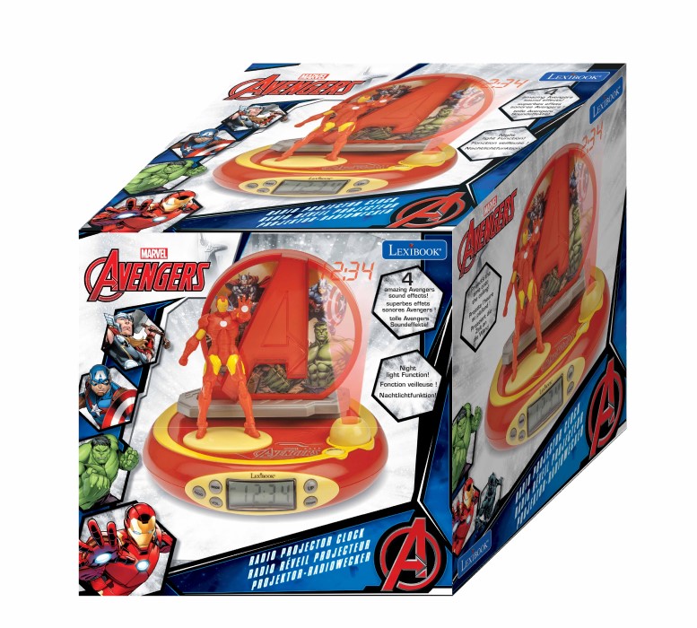 LEXIBOOK AVENGERS 3D IRON MAN PROJECTOR CLOCK