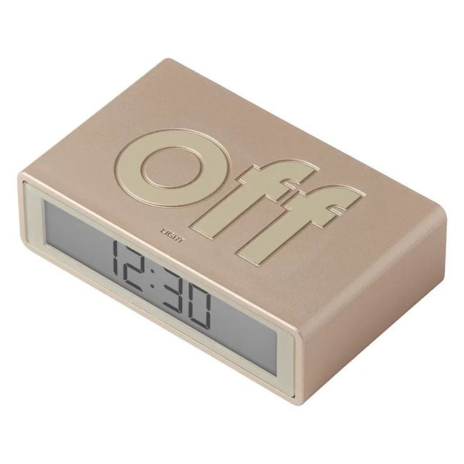 LEXON FLIP+ MINI TRAVEL CLOCK - SOFT GOLD