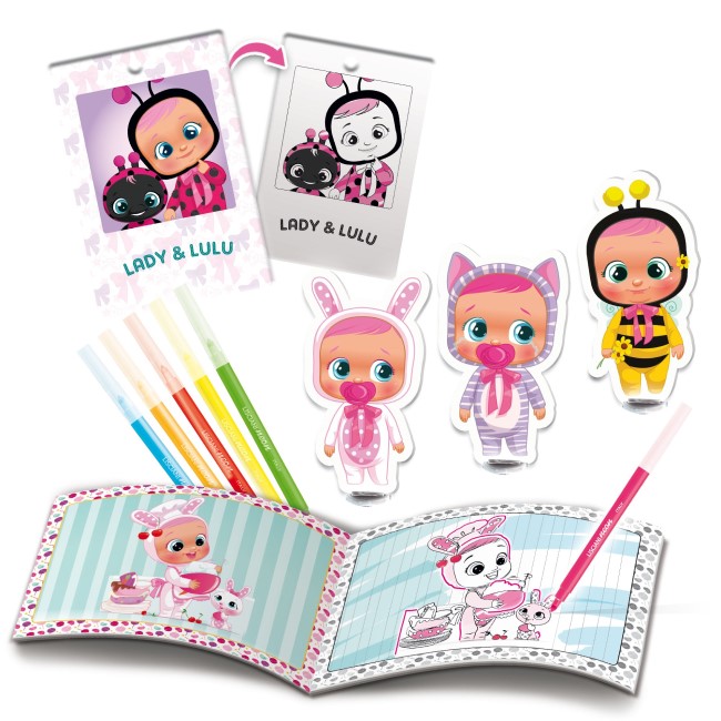 LISCIANI CRY BABIES COLORING WITH FLUO MARKERS
