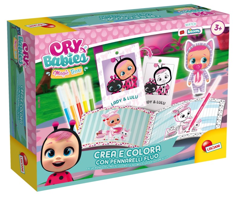 LISCIANI CRY BABIES COLORING WITH FLUO MARKERS
