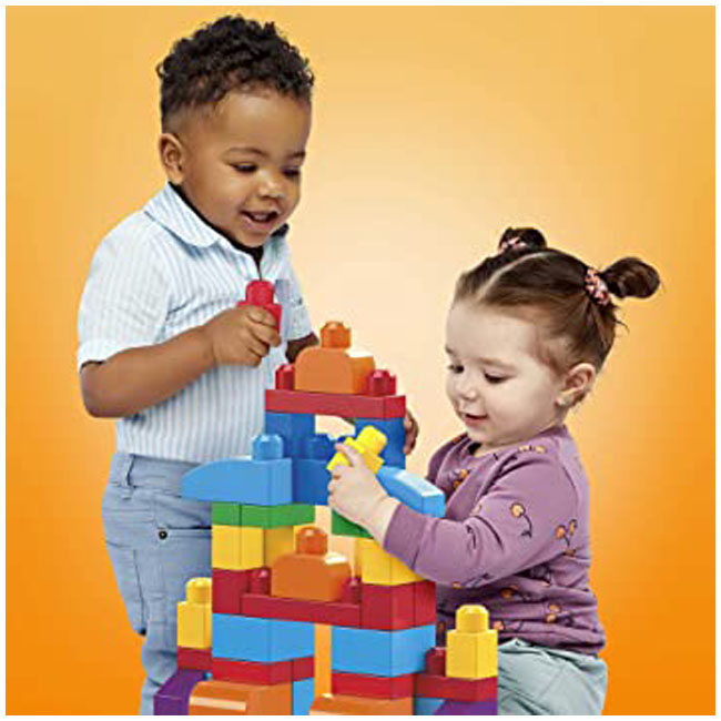 MEGA BLOKS FIRST BUILDERS BUILDING BAG 60 PCS CLASSIC
