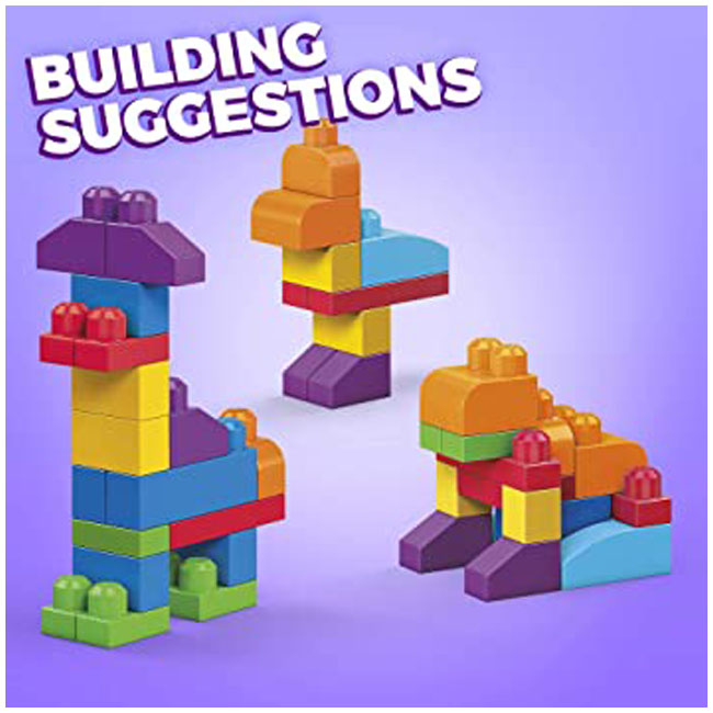 MEGA BLOKS FIRST BUILDERS BUILDING BAG 60 PCS CLASSIC